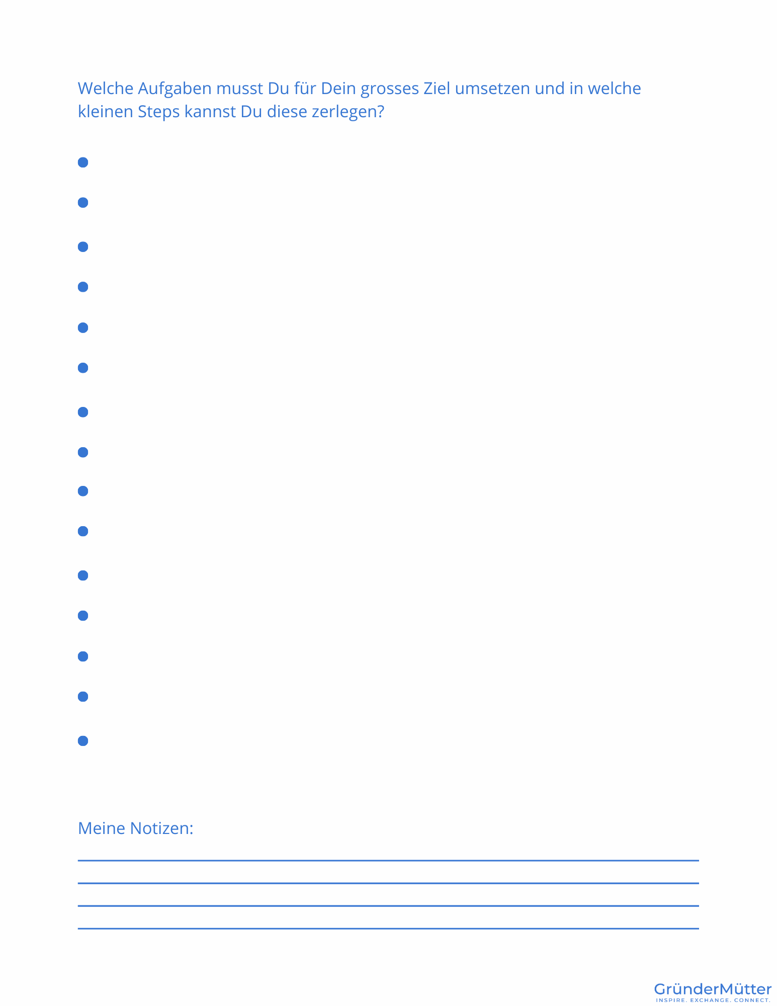 Workbook Zeitmanagement Gründermütter