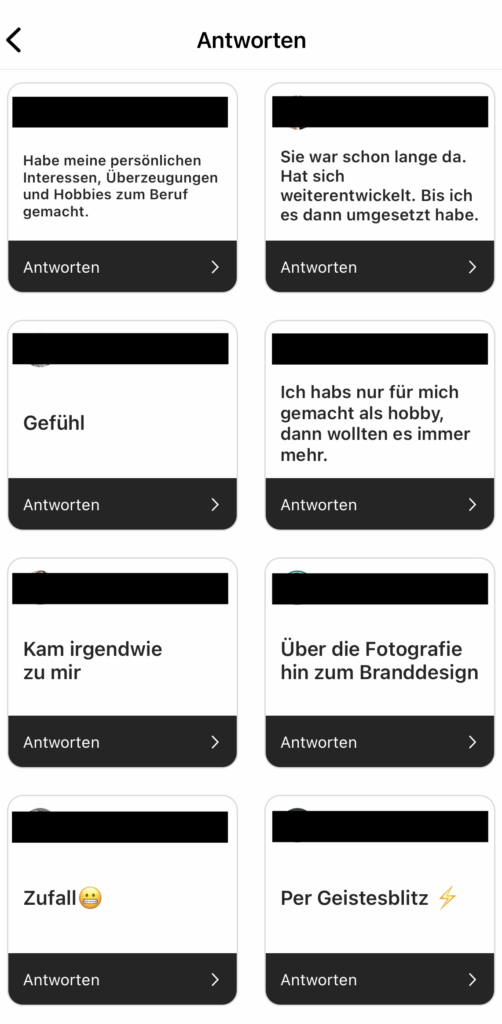 Business-Idee Community Antworten
